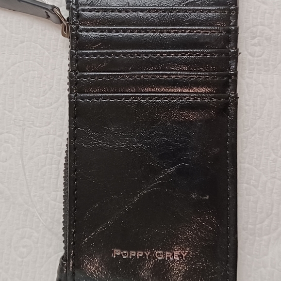 POPPY GREY Black Napa Quilted Faux Patent Leather - Picture 4 of 5